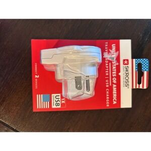 Skross World to USA USB Travel Adapter 1.302480 Type B Plug with 2.4A USB Port